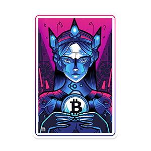 Queen of Coins (Dark) Sticker